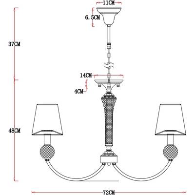 Подвесная люстра Arte Lamp GRACIE A7301LM-6PB, 6хE14