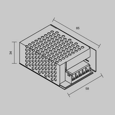 Источник напряжения PSL002 12В 24Вт IP 20 811005. TM Maytoni