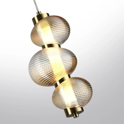 5095/12L L-VISION ODL25 359 латунный/янтарный градиент/металл/стекло Подвес LED 12W 4000K 1492Лм BRUCO