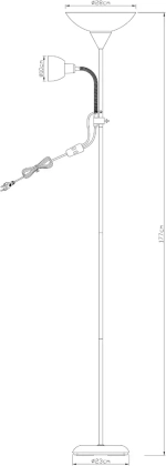 Торшер Arte Lamp DUETTO A9569PN-2BK, 2хE27