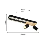 Потолочный светильник Olika 4437-2C, 2*GU10*50W+ LED*8W, 800LM, 4000K. ТМ F-Promo