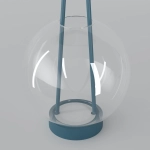 Настольный светодиодный светильник со стеклянным плафоном 80507/1 синий, LED