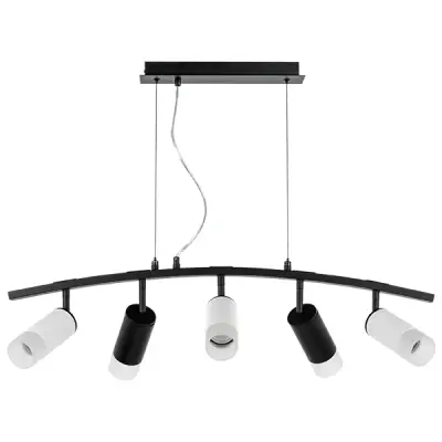 LR7353723631 Люстра RULLO 5х50W GU10 ЧЕРНЫЙ/БЕЛЫЙ (571735+214437-2+214436-3+202431-5)