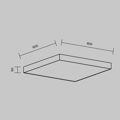 Потолочный светильник Зон / Zon 90 Вт 3000 К 120°, C032CL-90W3K-SQ-B. TM Maytoni