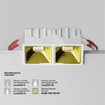 Встраиваемый светильник Альфа / Alfa LED 20 Вт 4000 К 50°, DL043-02-10W4K-SQ-W-1. TM Maytoni