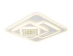 Потолочный светодиодный светильник с хрусталем FA255 WH белый 118W 500*500*80 (ПДУ РАДИО 2.4)
