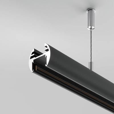 Шинопровод 2м подвесной круглый Basity, черный, TRX172-R-112B. TM Maytoni