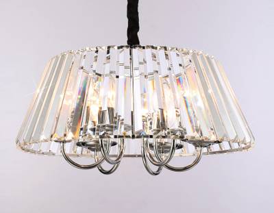 Подвесная люстра с хрусталем TR5038/6 CH/CL хром/прозрачный E14/6 max 40W D496*256