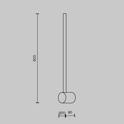 Настенный светильник (бра) Light stick 3000К 7Вт, MOD237WL-L6B3K. TM Maytoni