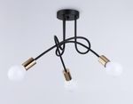 Потолочный светильник в стиле лофт TR80415/3 BK/GD черный/золото E27/3 max 60W D670*370
