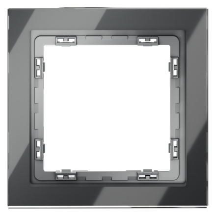VLS110107 Рамка стеклянная VOLTUM S70 на 1 пост, (графит, стекло) (ТМ Maytoni)