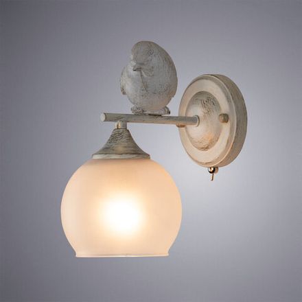 Бра Arte Lamp GEMELLI A2150AP-1WG, 1хE27