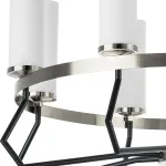 723085 Люстра FLUME 8х40W E14 ЧЕРНЫЙ МАТОВЫЙ/НИКЕЛЬ Lightstar