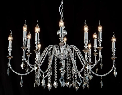 Люстра Crystal Lux MERCEDES SP6+6 CHROME/SMOKE 0950/312