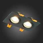 ST251.408.02 Св-к встр. Черный GU10 2*50W  IP20 L170xW92xH27 220V Без ламп