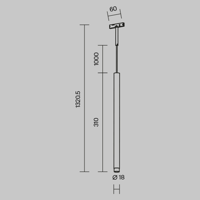 Трековый светильник Скольжение / Skim Levity 3000К 3Вт 36°, TR191-1-3W3K-M-BW. TM Maytoni