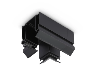 Коннектор Т-образный для корпуса в натяжной потолок Magnetic 220V 140*100*61 GL1044 BK черный