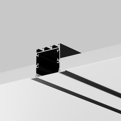 Алюминиевый профиль встраиваемый с накладным фланцем 50x35 (Черный, 2 м), ALM-5035T-B-2M 632012