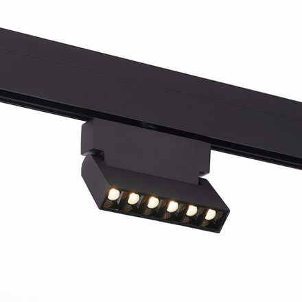 ST362.436.06 Магнитный трековый светильник Черный LED 1*6W 3000K 532Lm Ra&gt;80 36° IP20 L120xW22xH134 48V