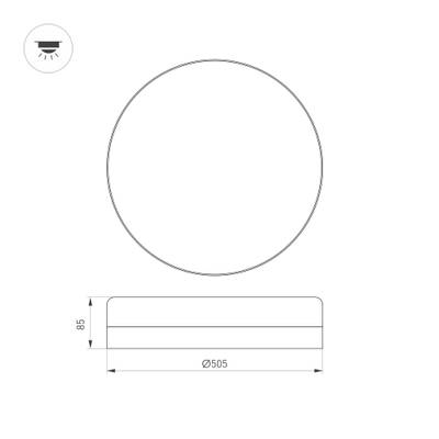 Светильник CL-SMURF-R500-50W Day4000-MIX (WH, 140 deg, 230V) (Arlight, IP40 Пластик, 3 года)