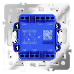 VLS020401 Проходной переключатель встраиваемый VOLTUM S70 двухклавишный с подсветкой 10А, (белый глянцевый) (ТМ Maytoni)