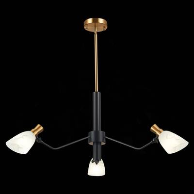 SLE205403-03 Люстра подвесная Черный, Латунь/Белый E14 3*60W