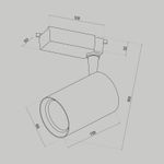 Трековый светильник Vuoro Unity 3000K 15Вт 60°, TR003-1-15W3K-W-B. TM Maytoni