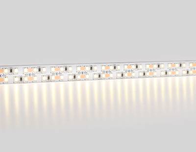 Светодиодная лента двухрядная GS1601 2835 240Led/ 19.2W m/ 12V IP20 3000K/ 5000*14*1.2mm/ кратность резки 25mm (2 конт.)