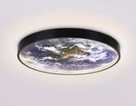 Светильник светодиодный настенно-потолочный FW11132 BK черный 18W LED 3000-6400K D300*38