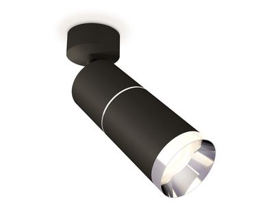 Комплект поворотного светильника XM6313010 SBK/PSL черный песок/серебро полированное MR16 GU5.3 (A2210, C6302, A2060, C6313, N6132)