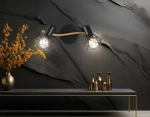 Светильник накладной TR8656/2 BK/GD черный/золото E14/2 max 60W 330*100*185
