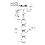 Подвесной светильник Adeline FL1201-4P, LED