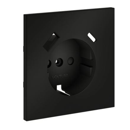 VLS001008 Накладка для розетки с заземлением и защитными шторками, с USB A+C, S70 (черный матовый). (ТМ Maytoni)