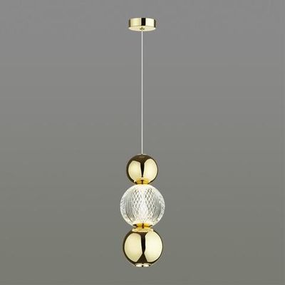 5008/7LA L-VISION ODL23 573 золотой/прозрачный/металл/акрил Подвес LED 7W 4000K 300Лм CRYSTAL