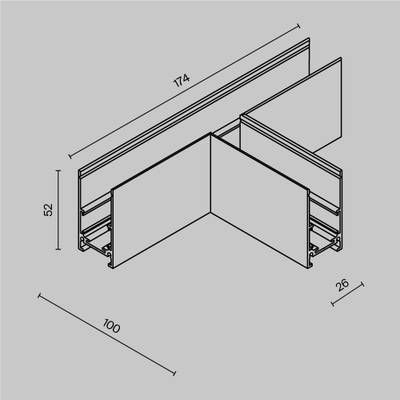 Коннектор Т-образный Exility накладной черный, TRA034CT-41B. TM Maytoni