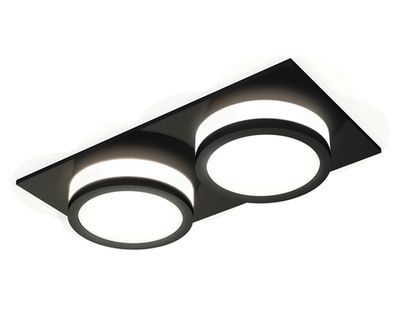 Комплект встраиваемого светильника XC7636041 SBK/FR черный песок/белый матовый MR16 GU5.3 (C7636, N7121)