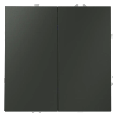 VLS020606 Выключатель с самовозвратом встраиваемый VOLTUM S70 двухклавишный 10А, (титан). (ТМ Maytoni)