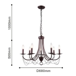 Подвесная люстра Plini 2590-7P, 7*E14*40W. ТМ F-Promo