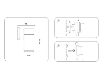 Светильник уличный настенный архитектурный ST2909 GR серый IP54 E27 max 40W 160*90*155