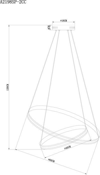 Подвесная люстра Arte Lamp MERIDIANA A2198SP-2CC, 1хLED