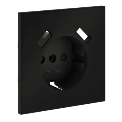 VLS000908 Накладка для розетки с заземлением и защитными шторками, с USB A+A, S70 (черный матовый). (ТМ Maytoni)