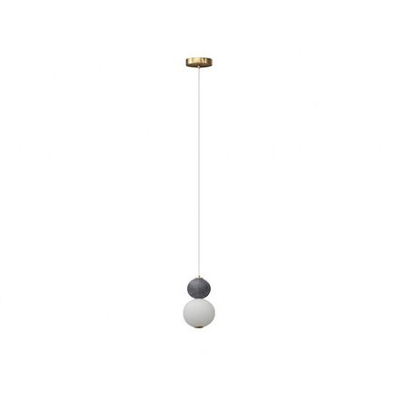 07627-1+1,19 Подвес Мони черный d10 h130 Led 6W (4000K) (белые матовые плафоны + декоративные плафоны в цвете графит)