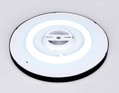 Потолочный светодиодный светильник FZ3050 BK черный IP44 24W+10W 6400+6400К D290*40 (Без ПДУ)