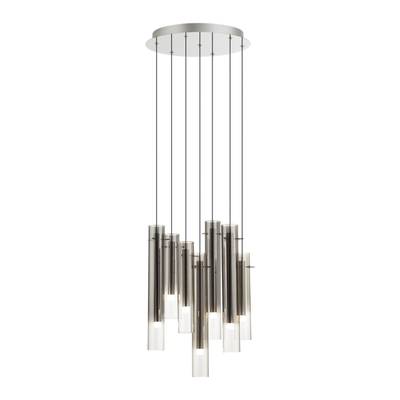 5061/32LA PENDANT ODL24 319 серебристый/дымчатый/металл/стекло Люстра каскадная LED 7*4W 3000K SHINY