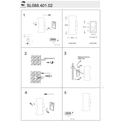 SL088.401.02 Светильник уличный настенный ST-Luce Черный кварцевый LED 2*5W 4000K