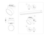 Светильник светодиодный трековый GL6879 BK черный LED 16W 4200K D115*90