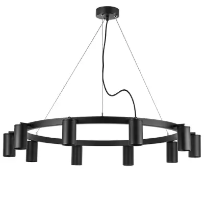 LR020370 Люстра RULLO 10х50W GU10 ЧЕРНЫЙ (571020+214437-10)