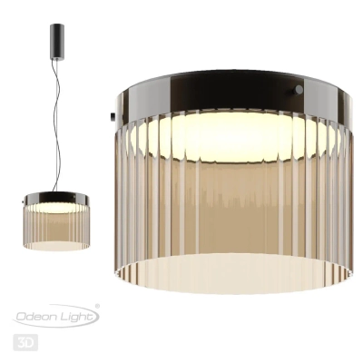 5047/24LC L-VISION ODL24 439 черный/светл.янтарный/металл/стекло Потолочный светильник LED 24W 4000К 2715Лм PILLARI