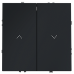 VLS020707 Выключатель встраиваемый VOLTUM S70 для жалюзи 10А, (графит). (ТМ Maytoni)