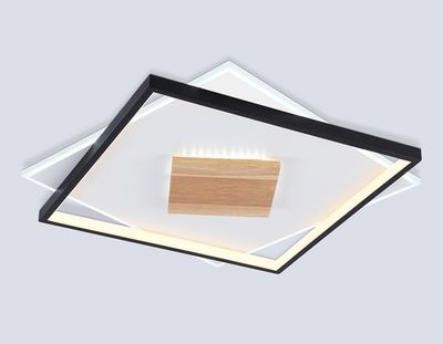 Светильник светодиодный потолочный FL4791 WH/BK/WD белый/черный/дерево 77W 3000-6000K 515*515*50 (без ПДУ)